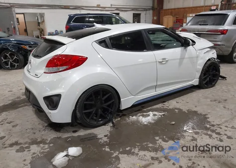 2013 Hyundai Veloster Turbo W/Black z USA, uszkodzony, nr VIN KMHTC6AE3DU130429